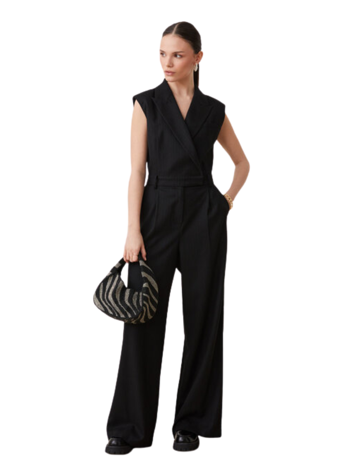 Twist Lurex Stripe Jumpsuit