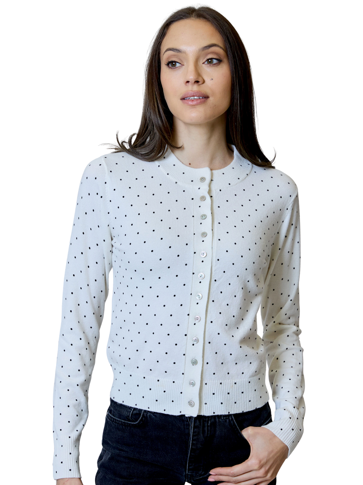 Long Sleeve Button Front Cardi Top