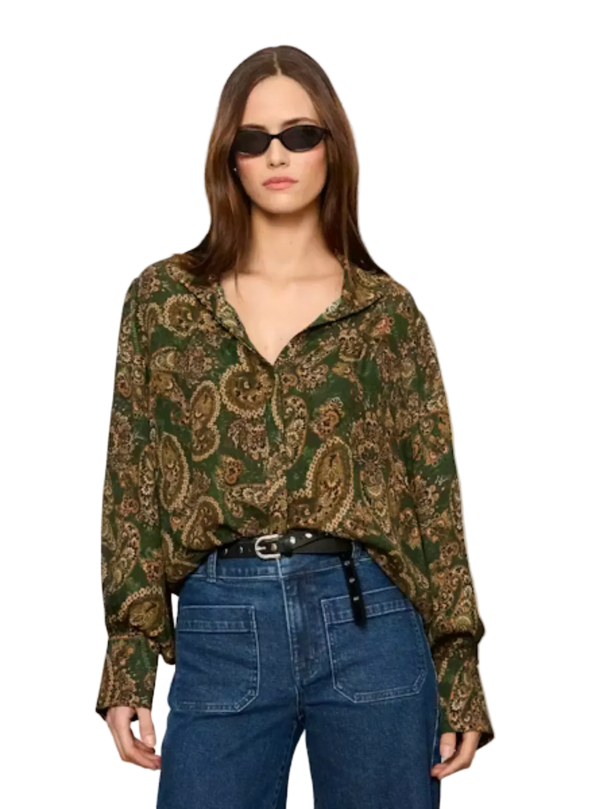 Uma High Neck Silk Shirt