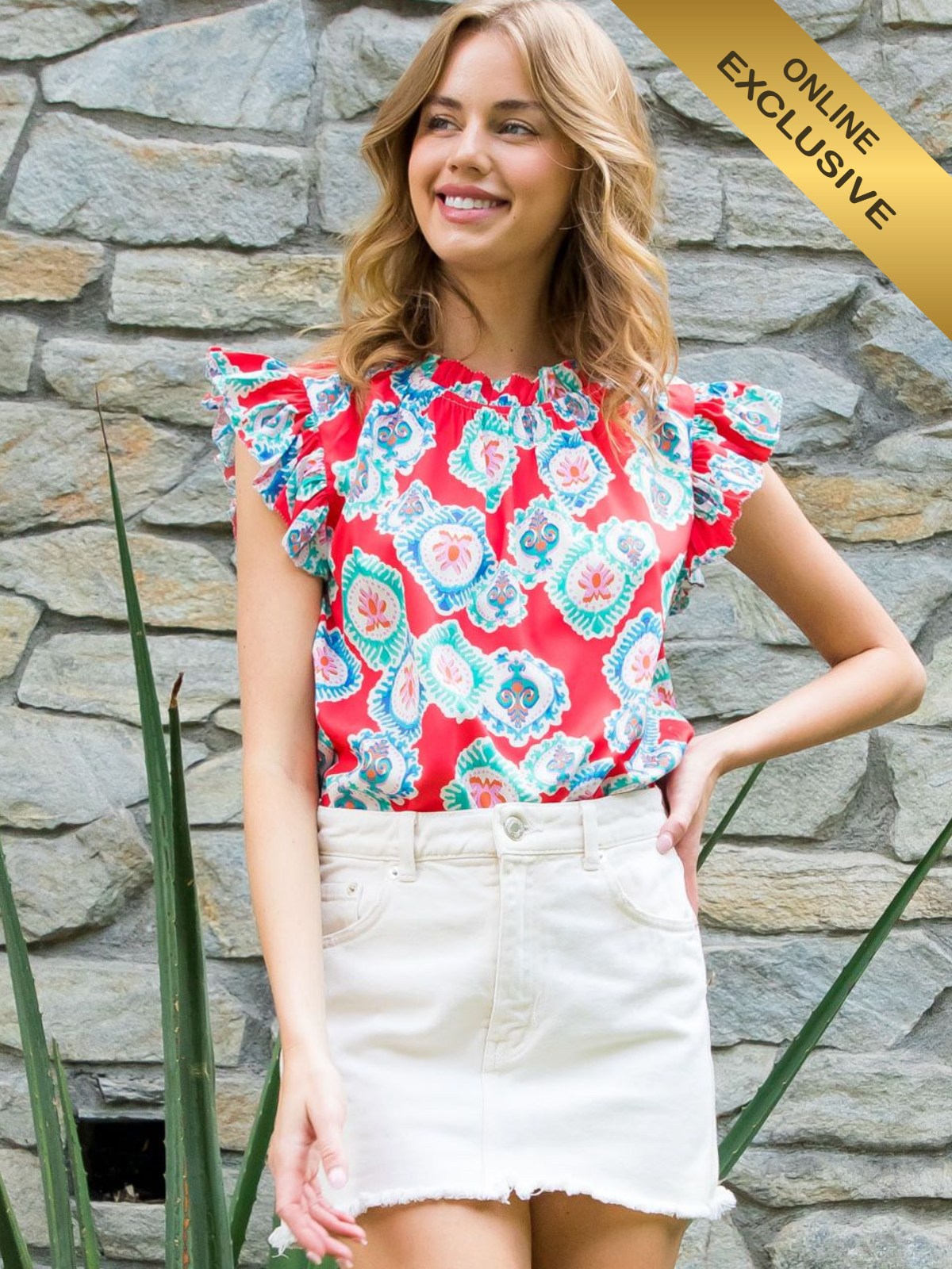 Medallion Print Top