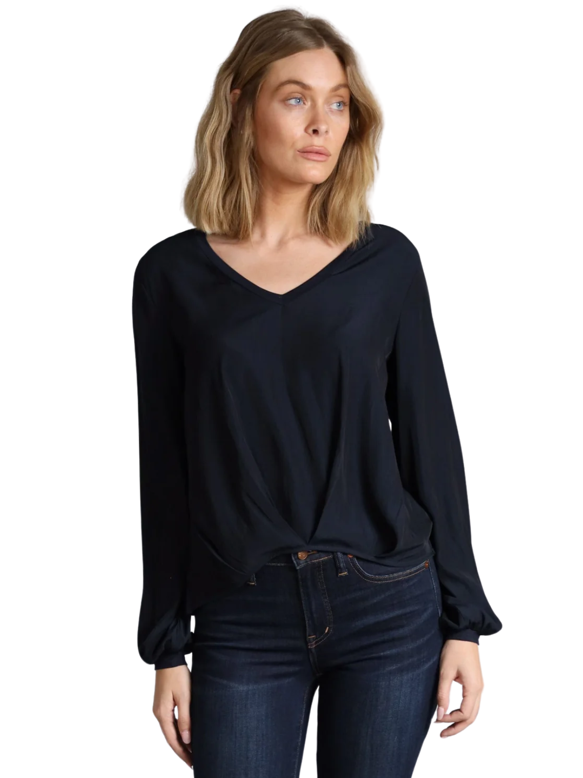 Distressed Satin Top