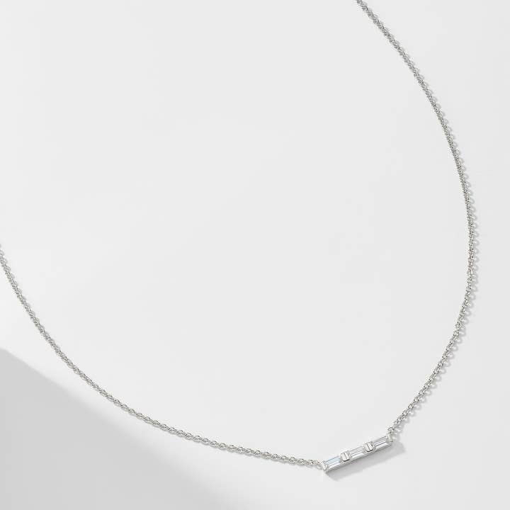 Itty Bitty Cz Bar Necklace
