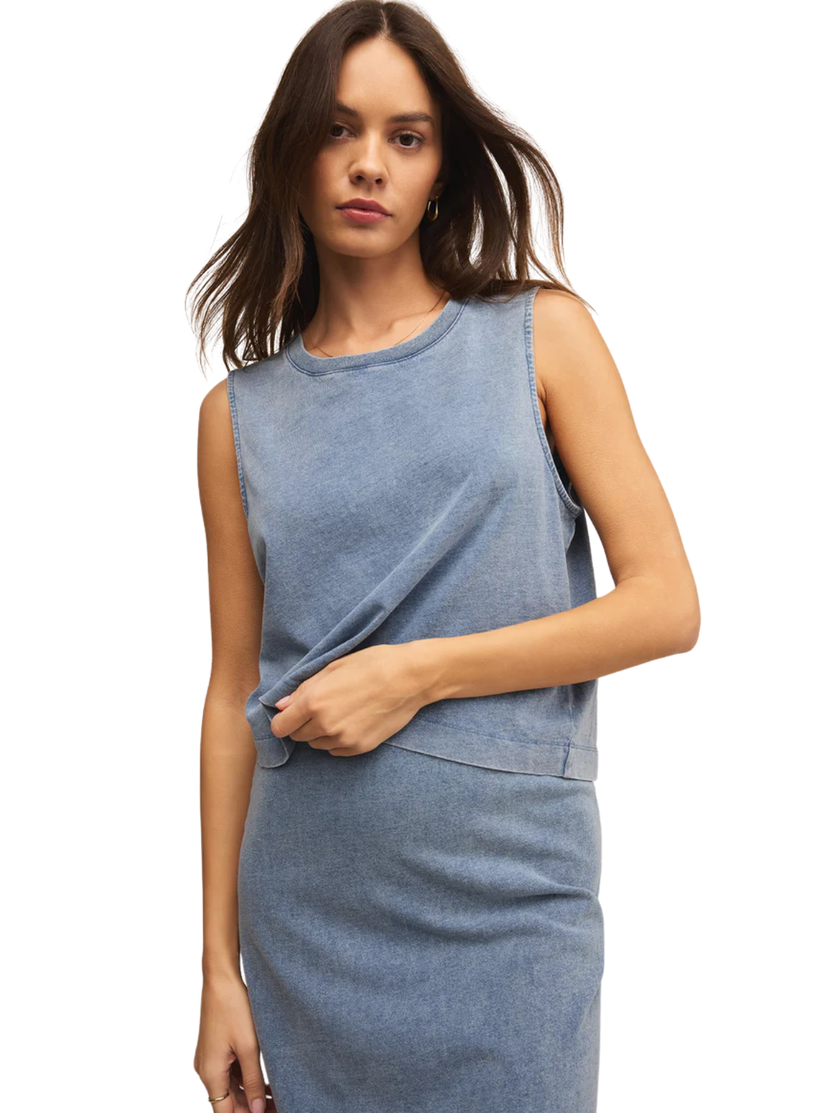 Sloane Denim Muscle Tank