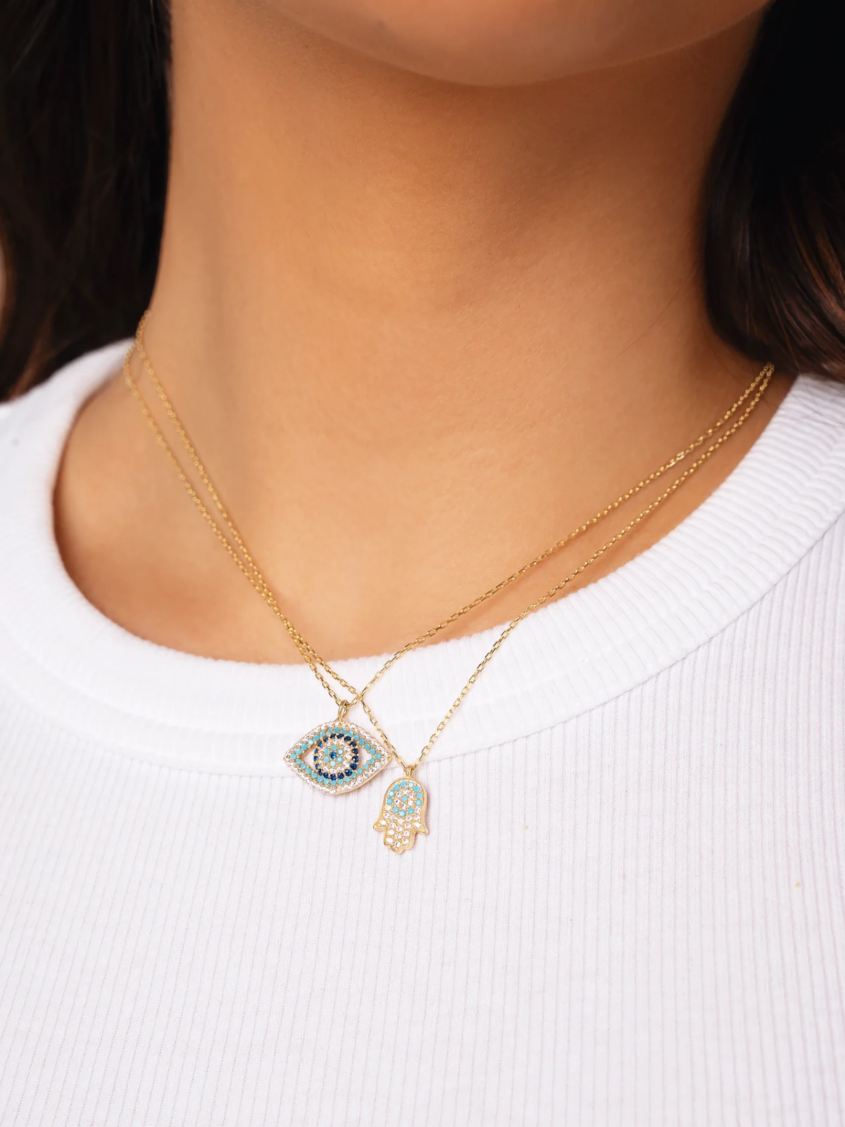 Alessia Hamsa Necklace