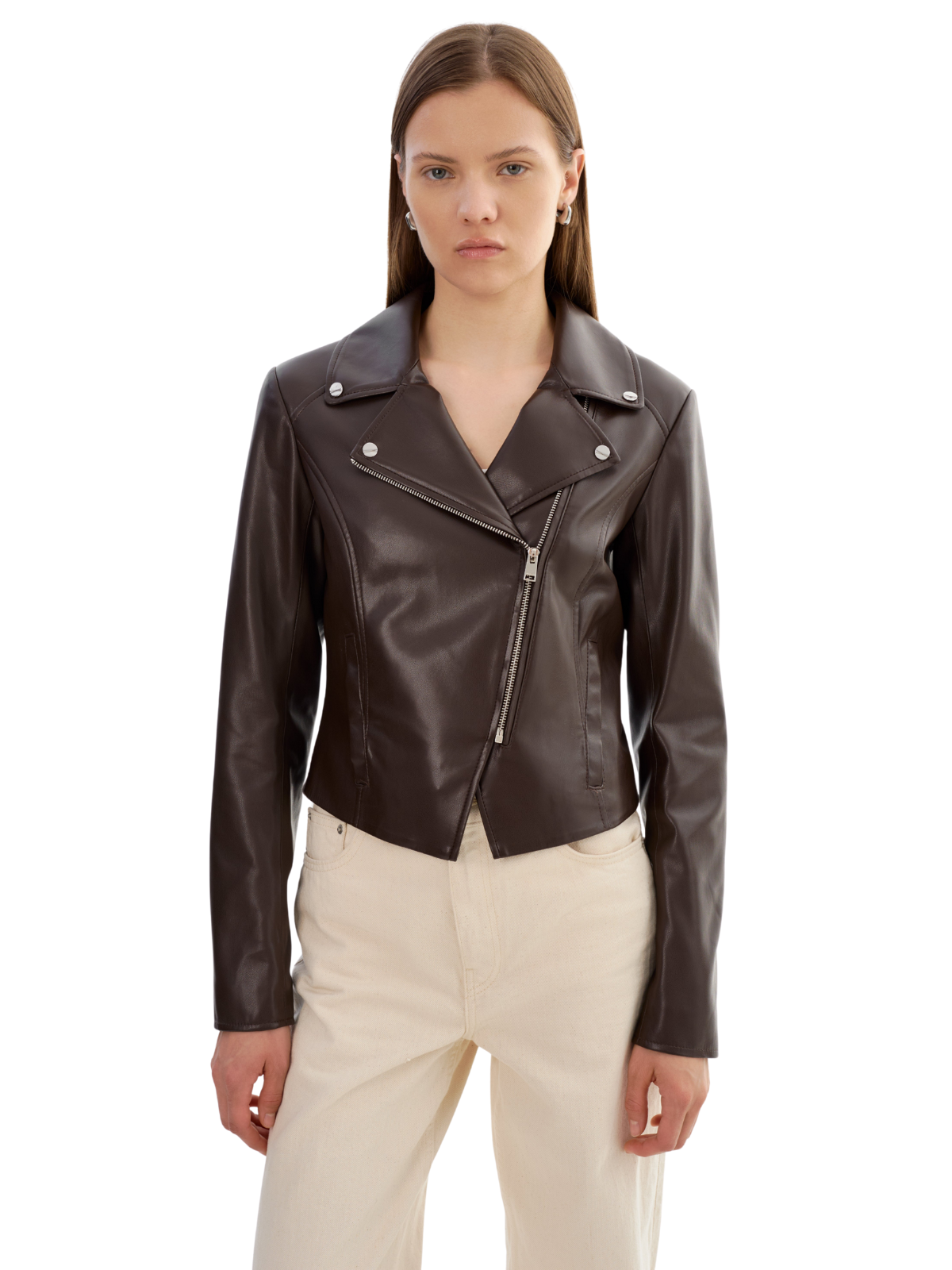 Pascale Faux Leather Moto Jacket