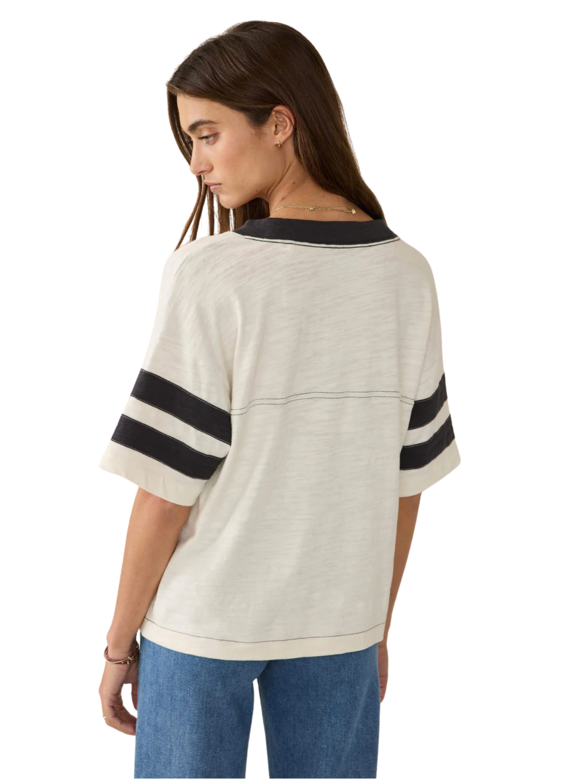 Sunwashed Slub Varisty Tee