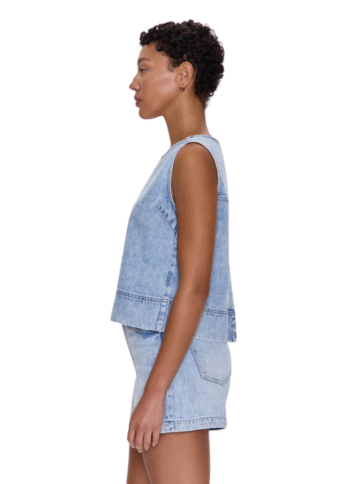 Rue Denim Popover Top