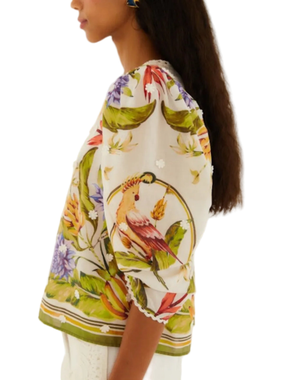 Tropical Scarf Blouse