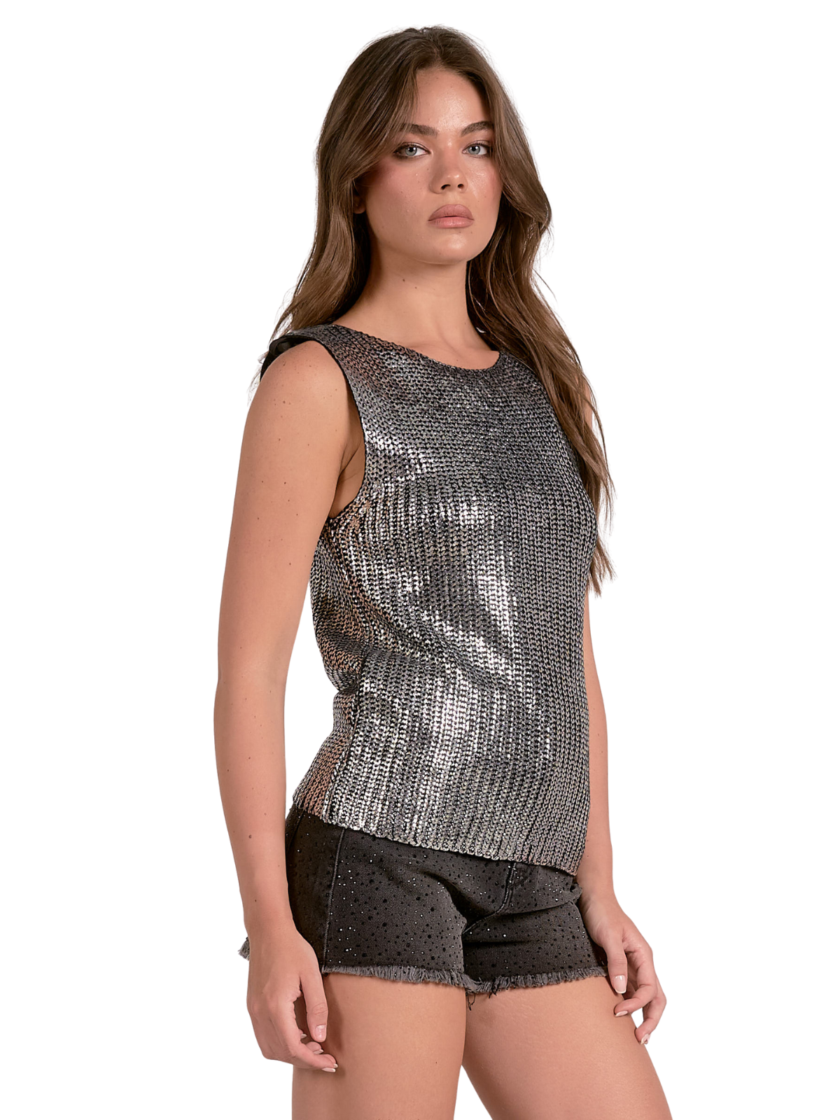 Silver Sweater Tank