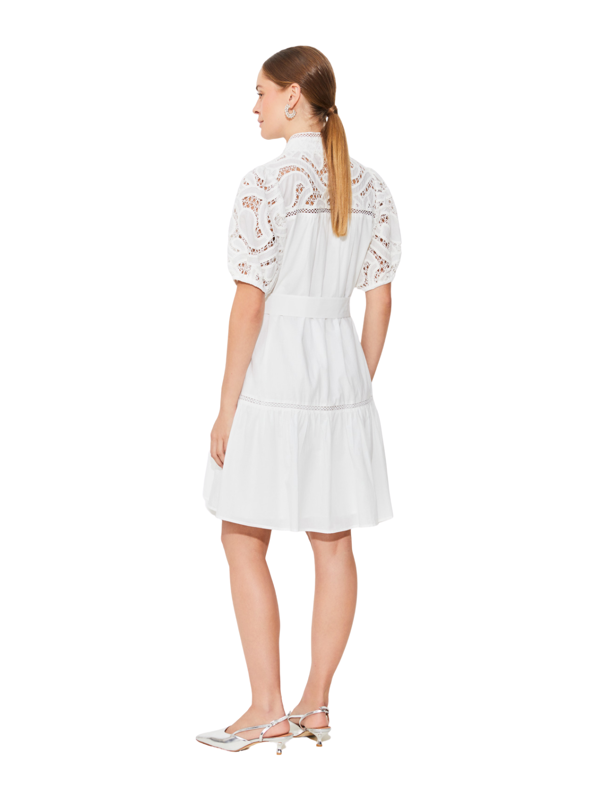 Catleya Belted Lace Dress