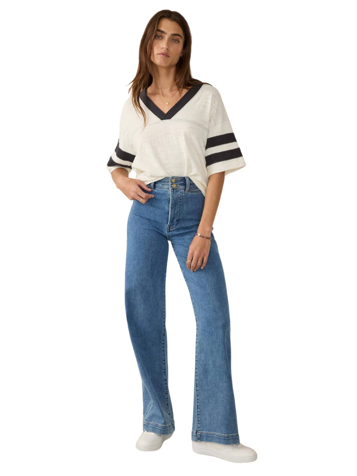 Sunwashed Slub Varisty Tee