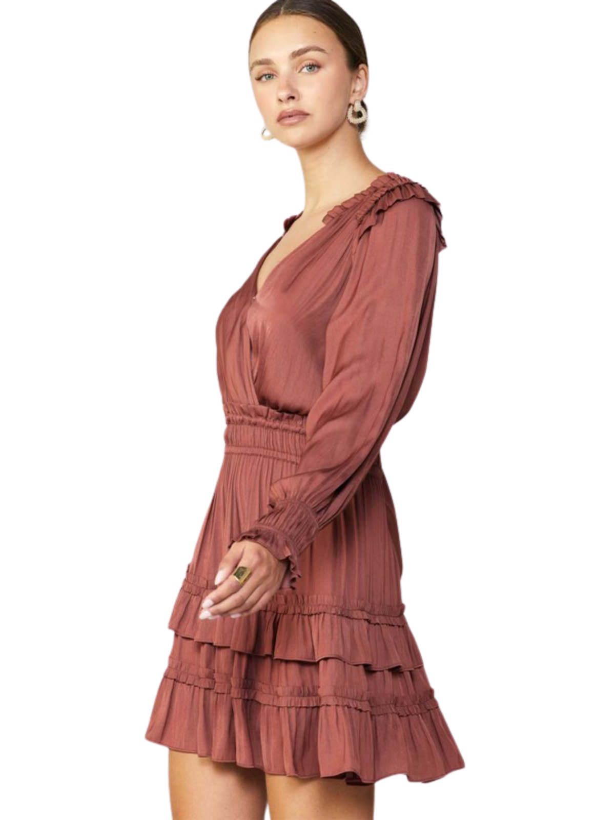 Ruffle Surplice Dress