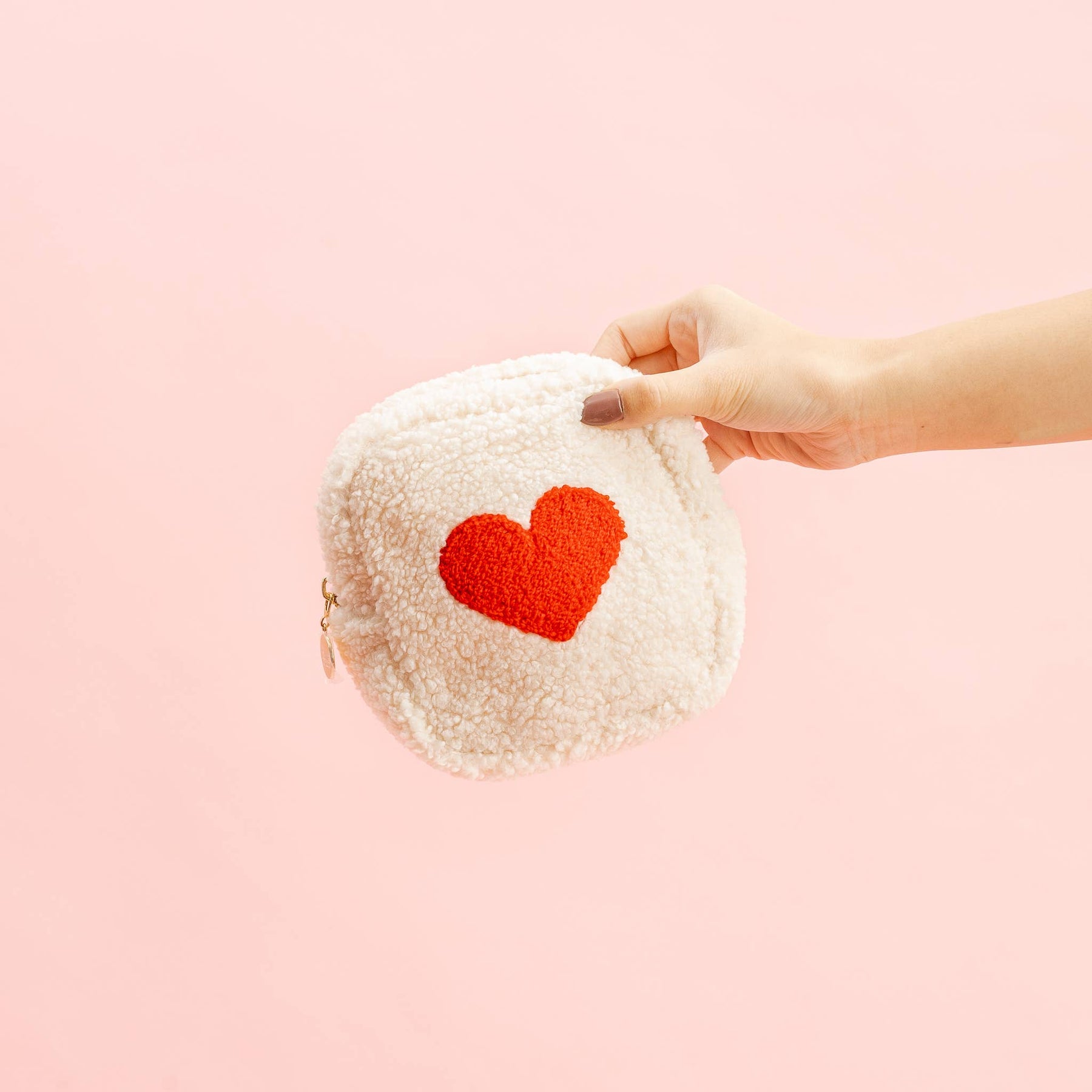 Red Heart Teddy Pouch