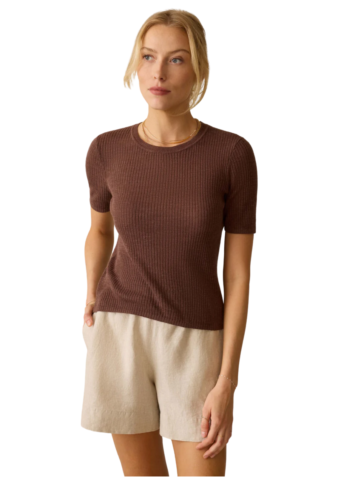 Miramar Linen Rib Tee