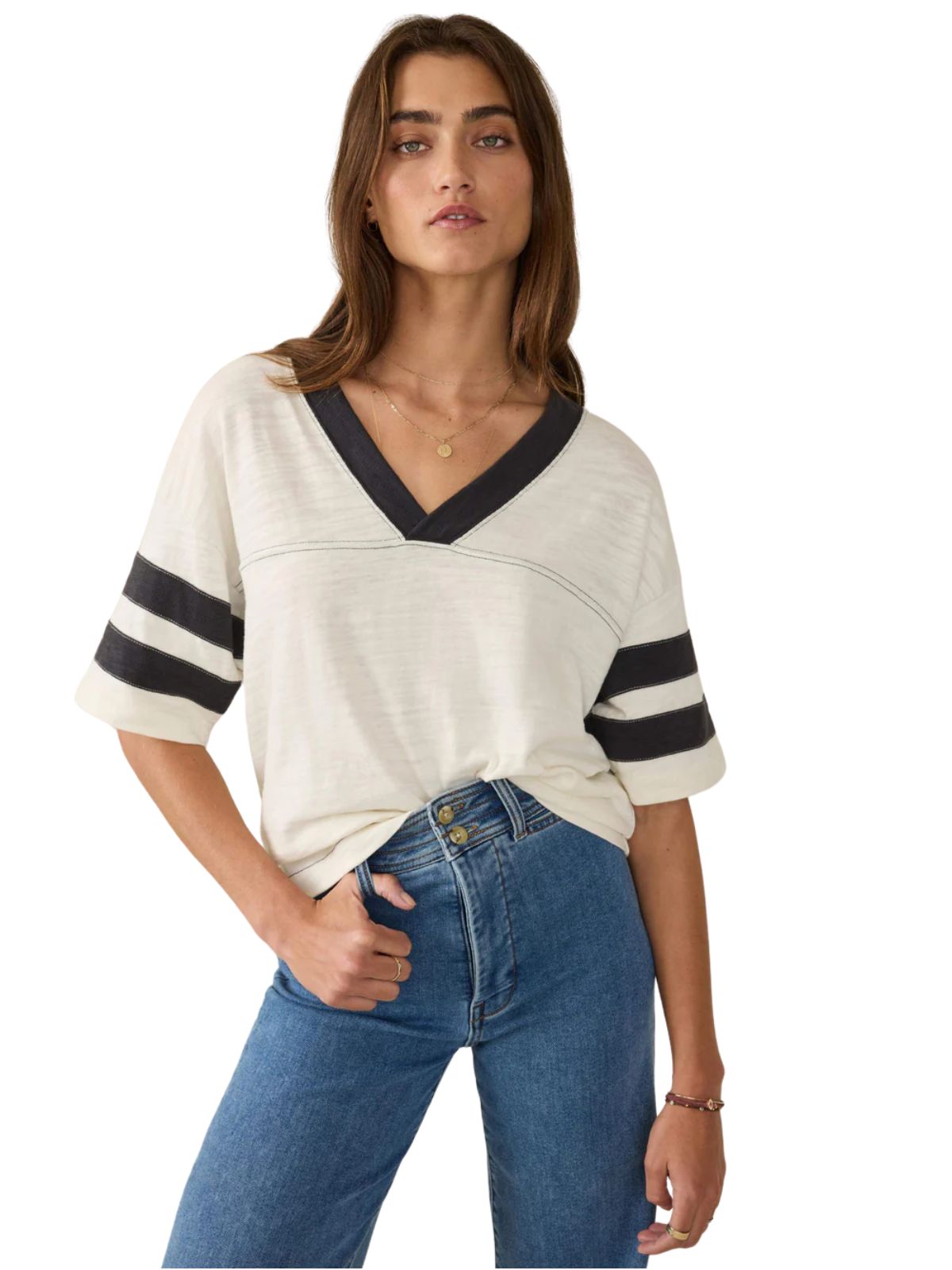 Sunwashed Slub Varisty Tee