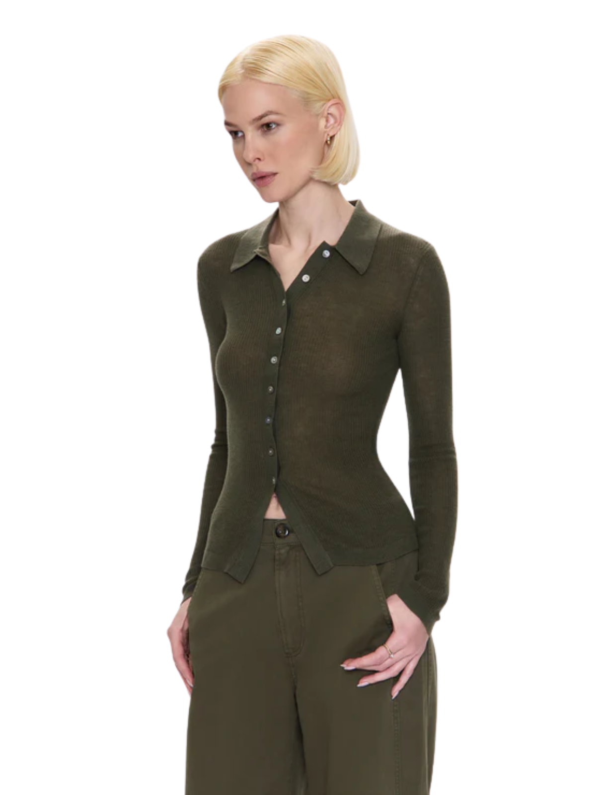 Korey Fitted Rib Cardigan