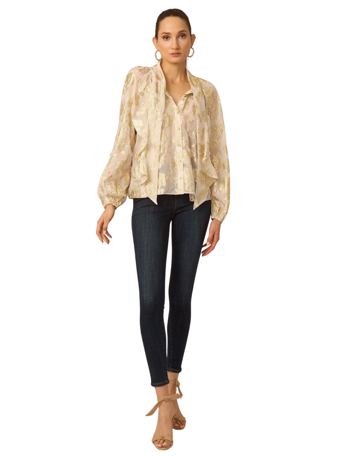 Tiffany Gold Floral Blouse