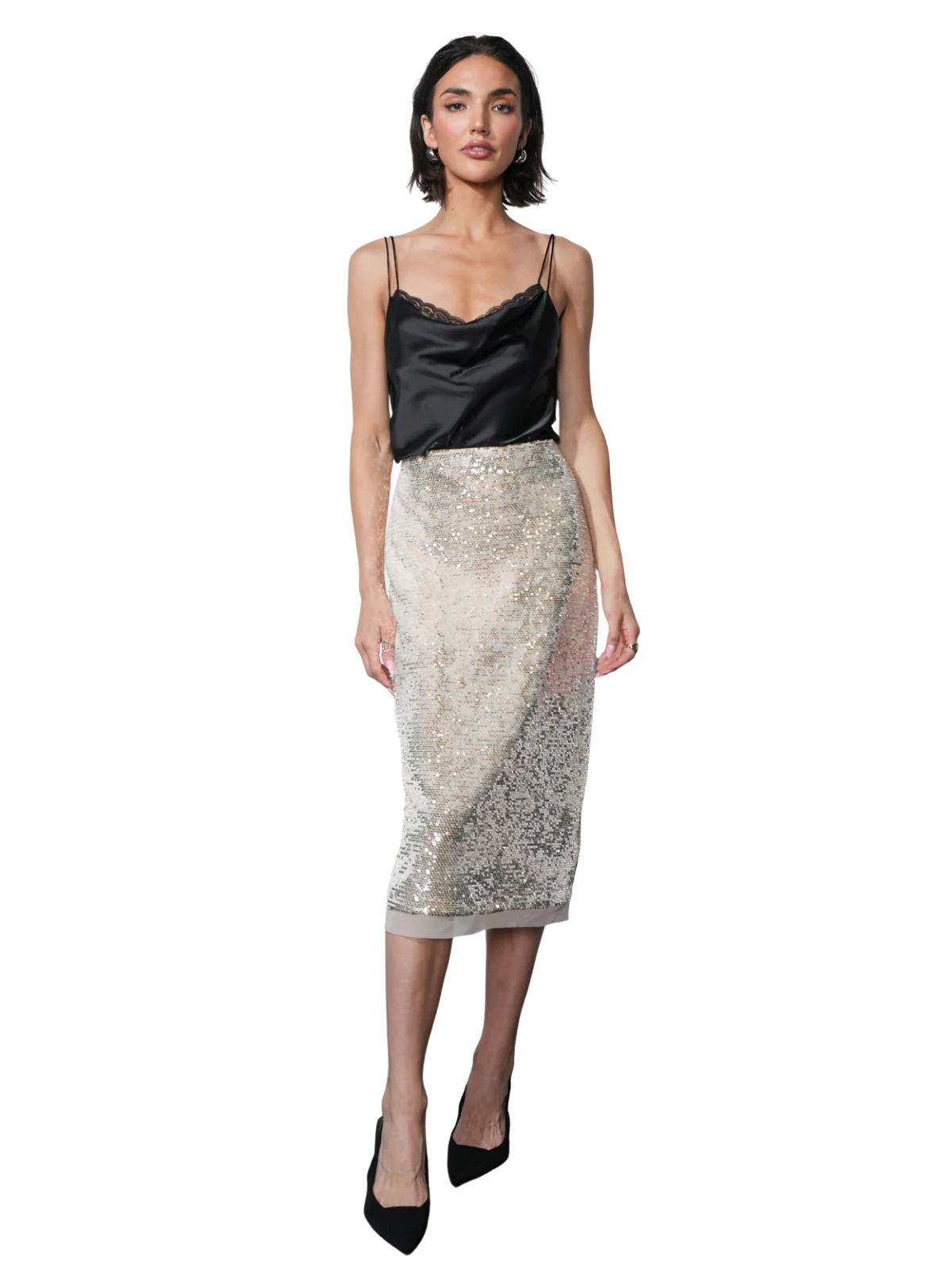 Gianna Velvet Sequin Skirt
