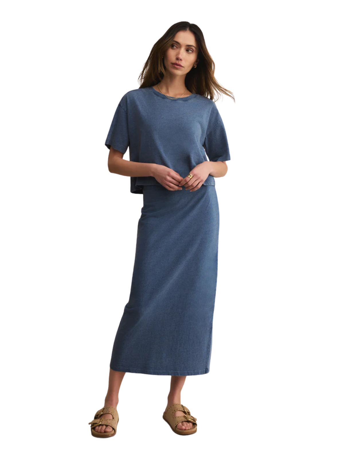 Gail Denim Jersey Skirt