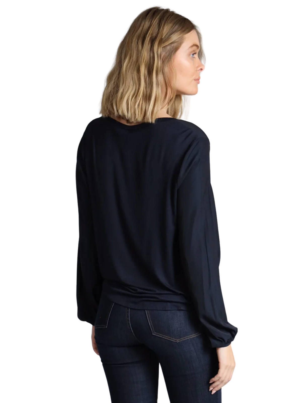 Distressed Satin Top