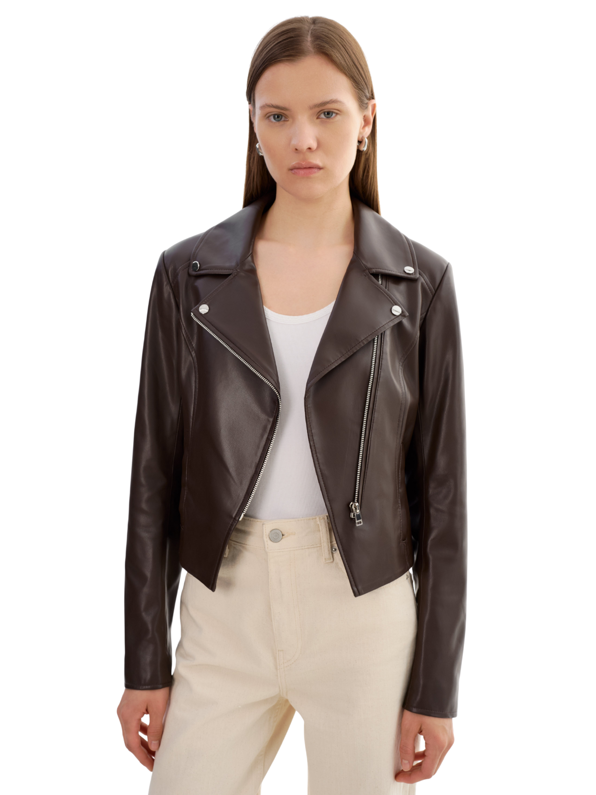 Pascale Faux Leather Moto Jacket