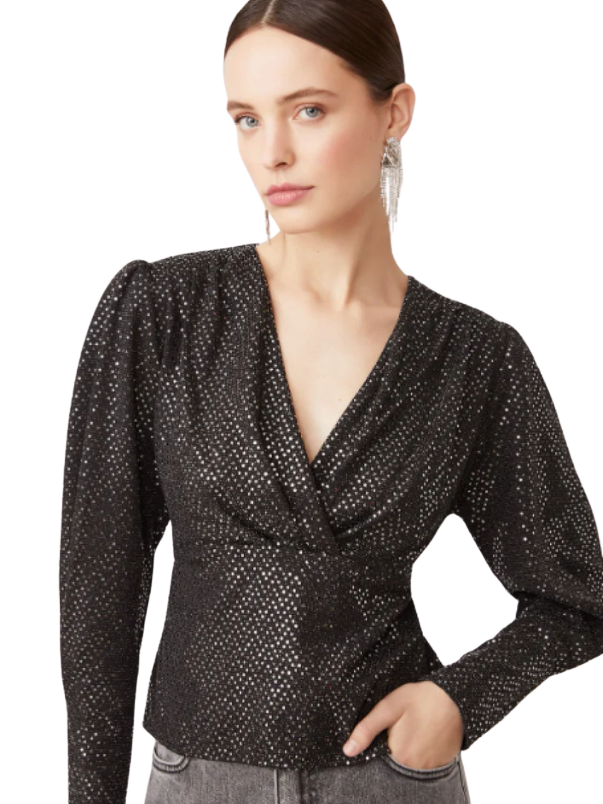 Lorena Metallic Blouse