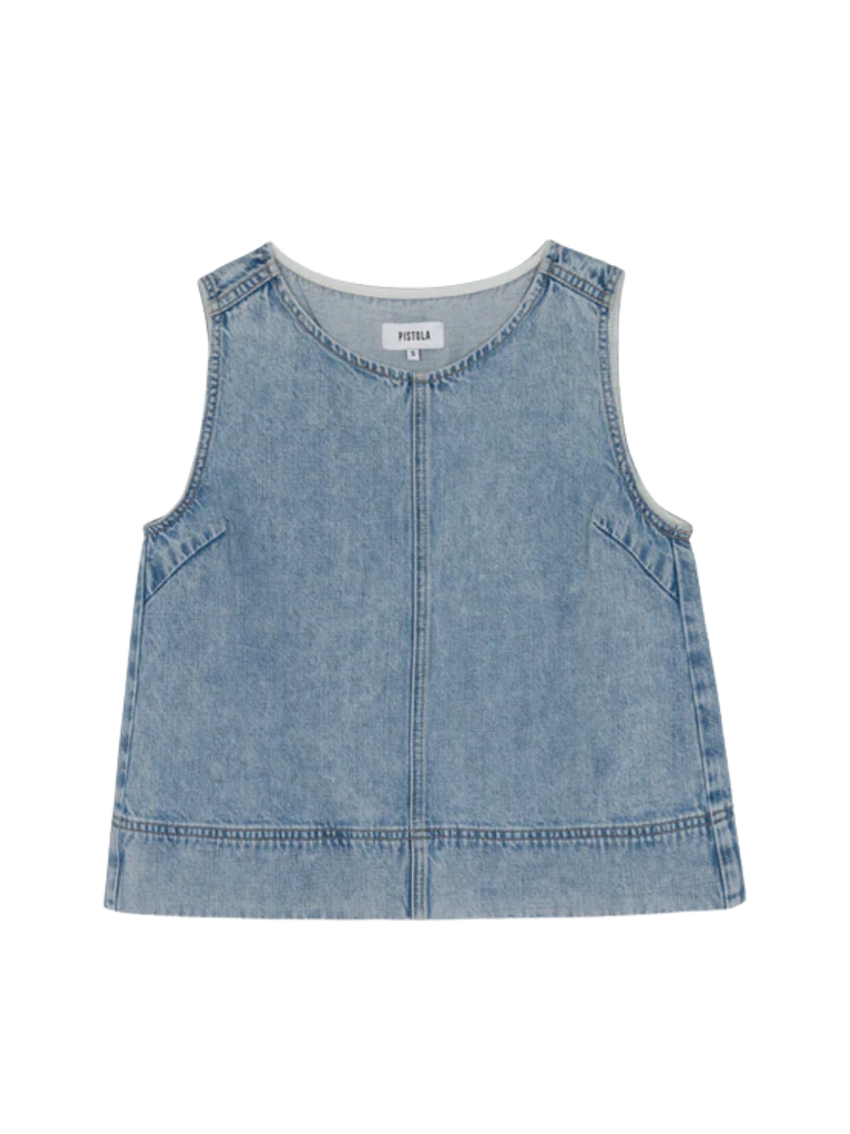 Rue Denim Popover Top