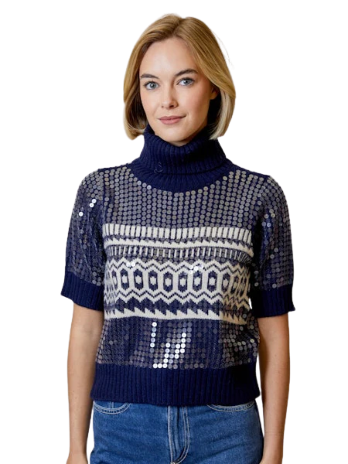 Sequin Fair Aisle Sweater