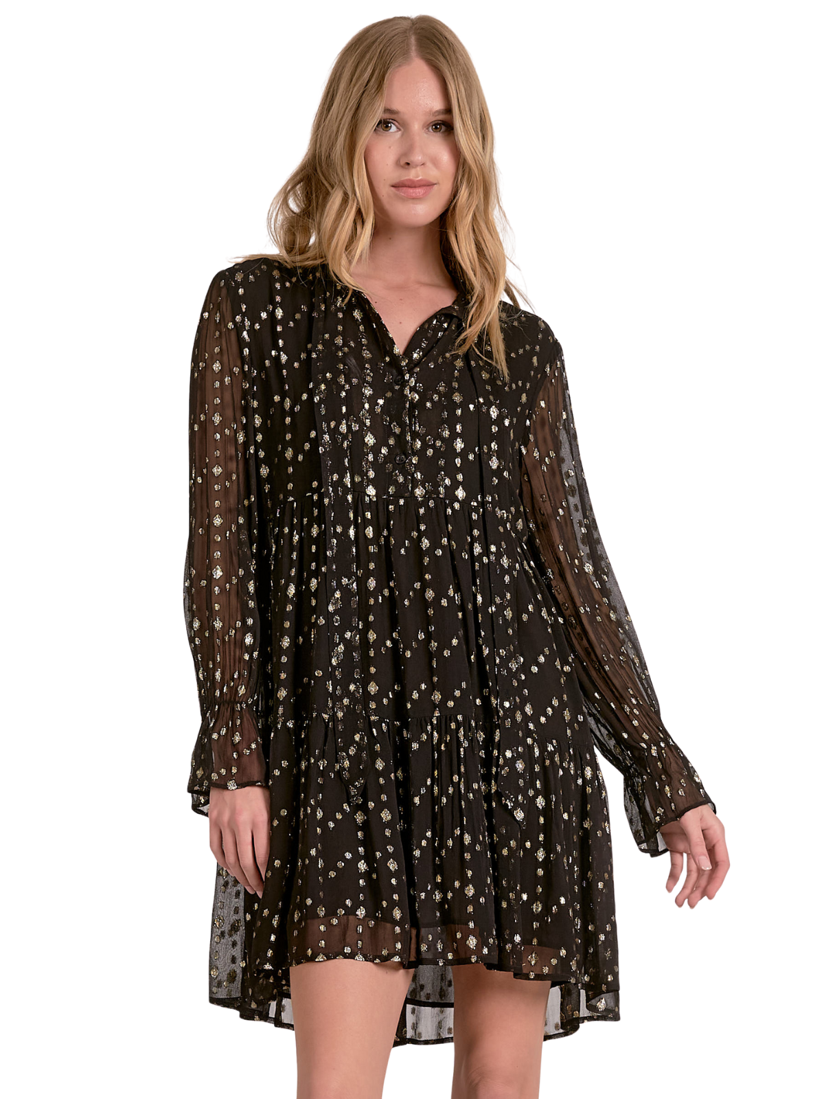 Metallic Geo Dress