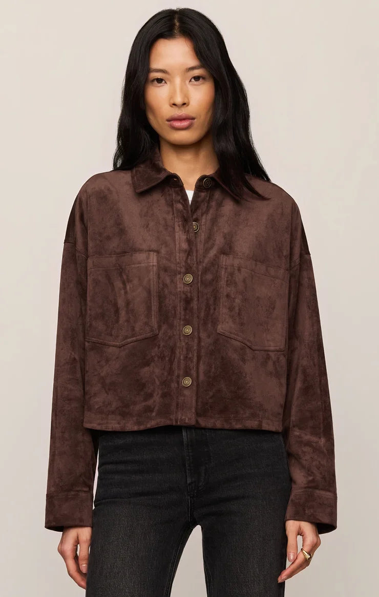 All Day Cropped Suede Jacket_Z Supply_ZJ253339