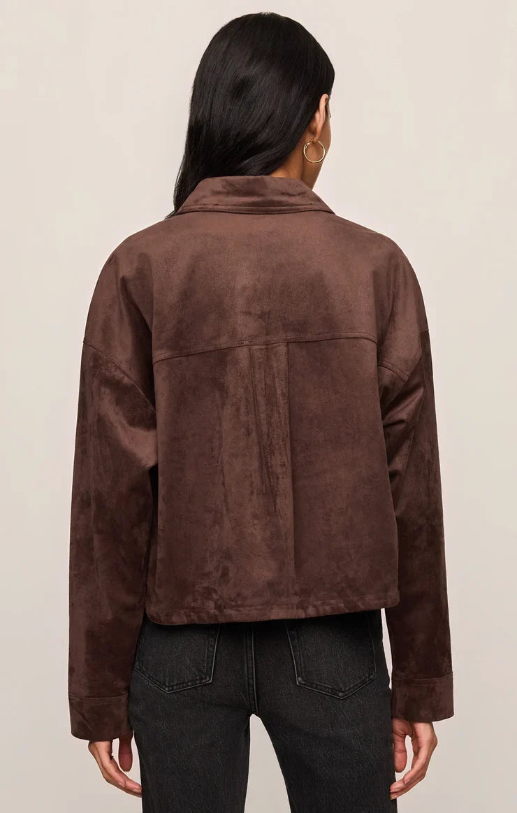 All Day Cropped Suede Jacket_Z Supply_ZJ253339