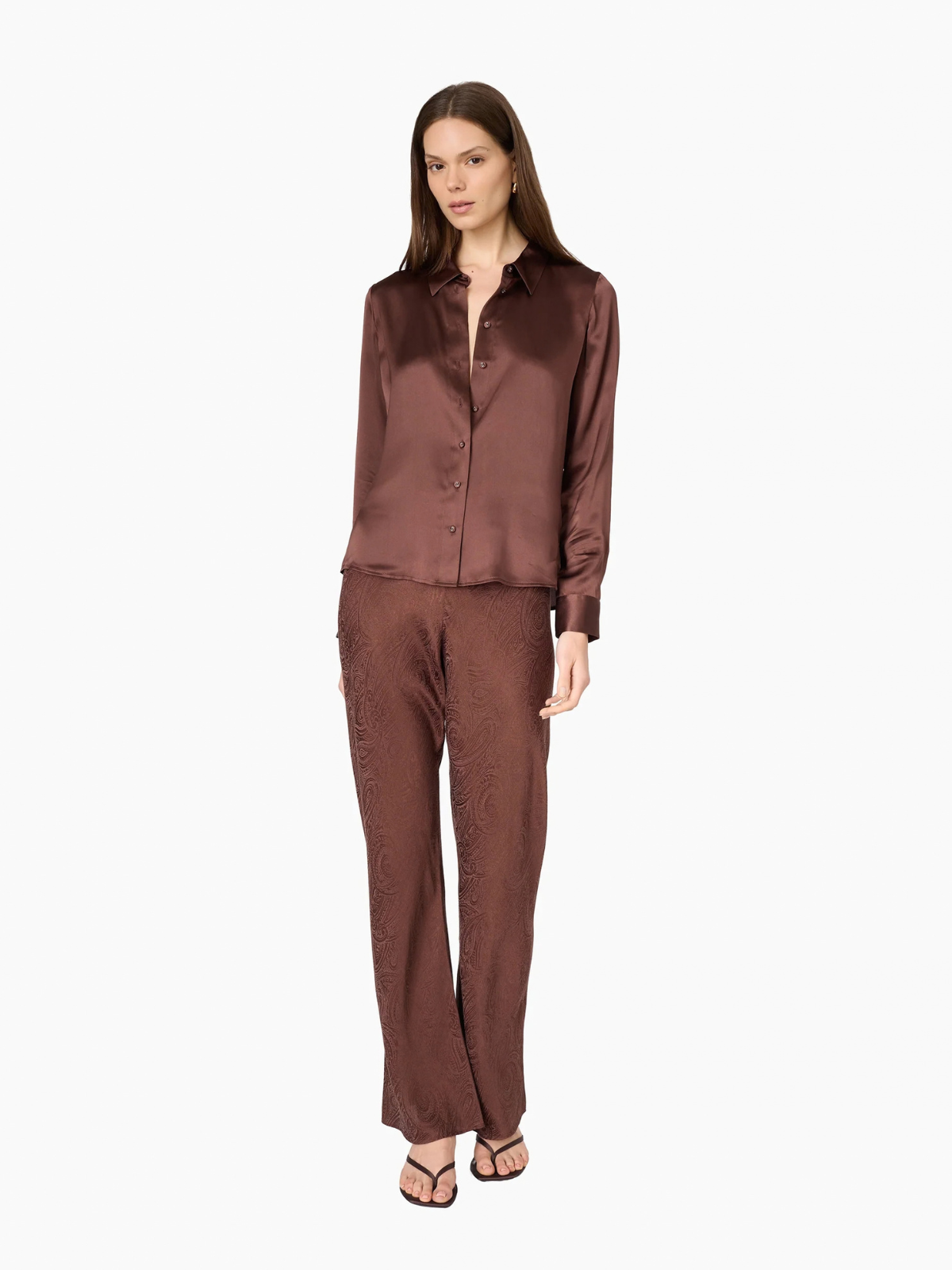 Crosby Blouse - Chocolate - Cami - CORE-T-01