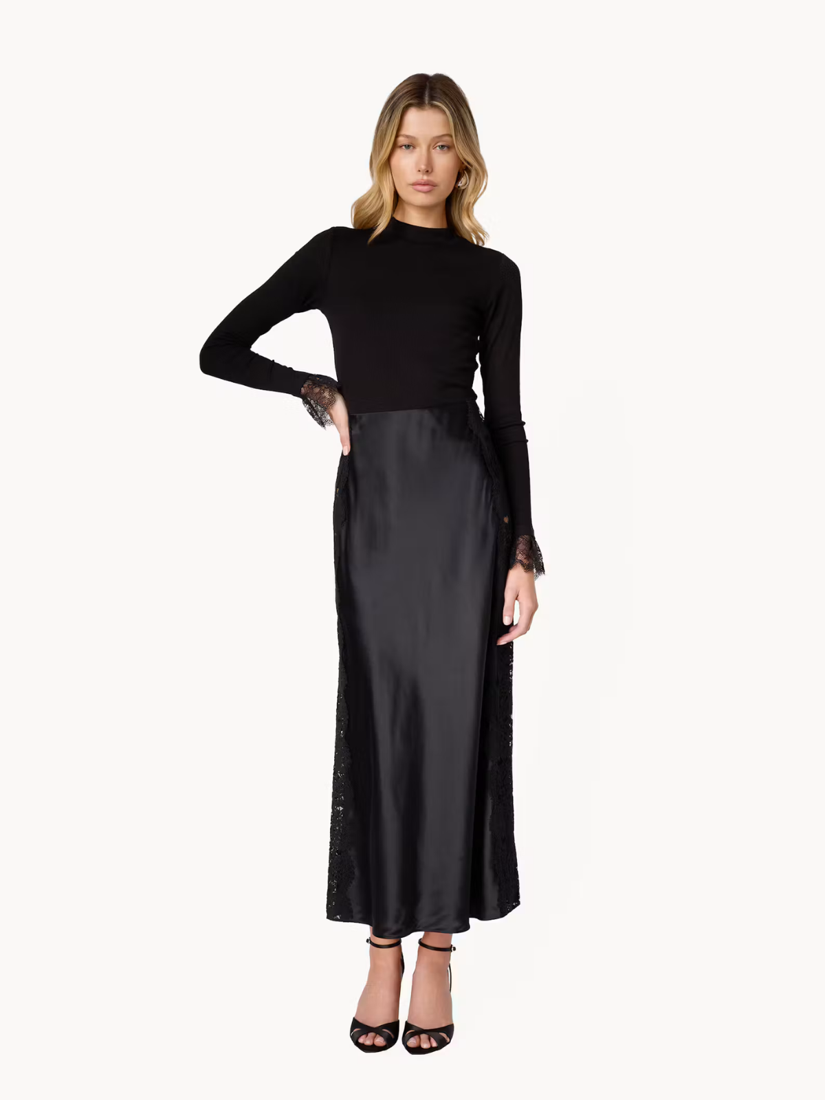 Darcel High Rise Bias Cut Skirt - Cami - H26-K03