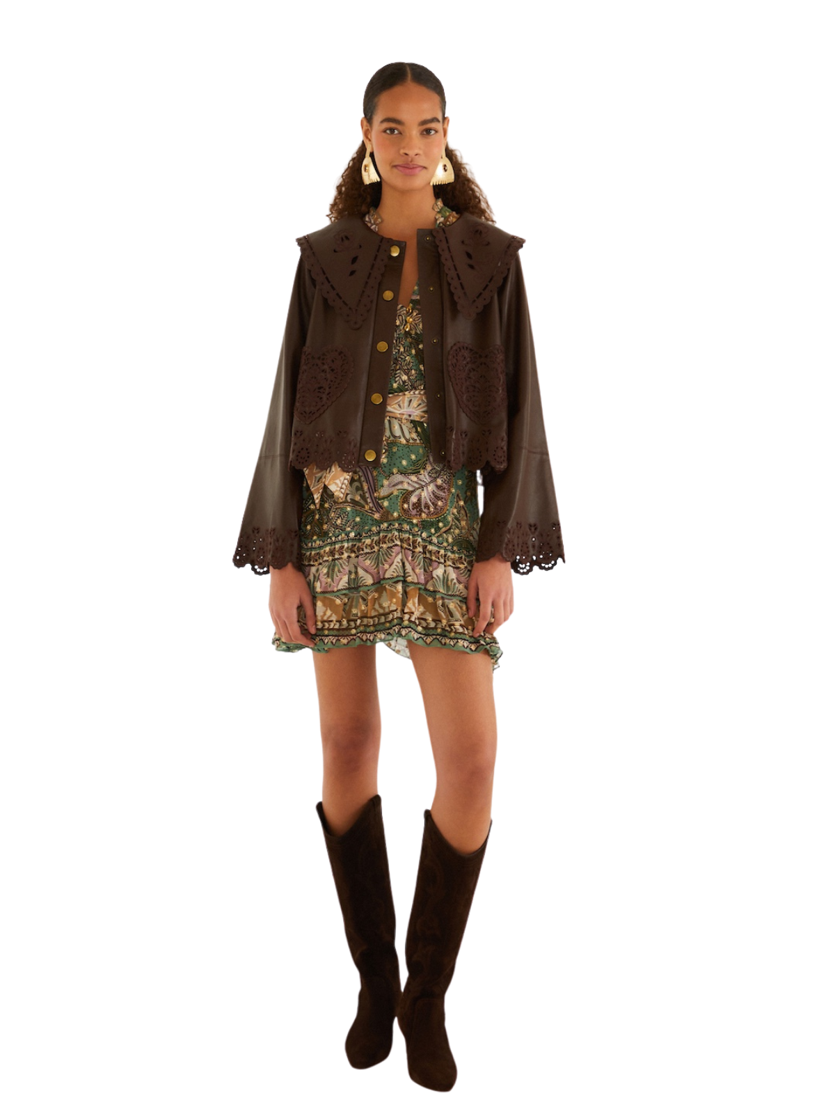Dotted Foliage Mini Dress_Farm Rio_356826