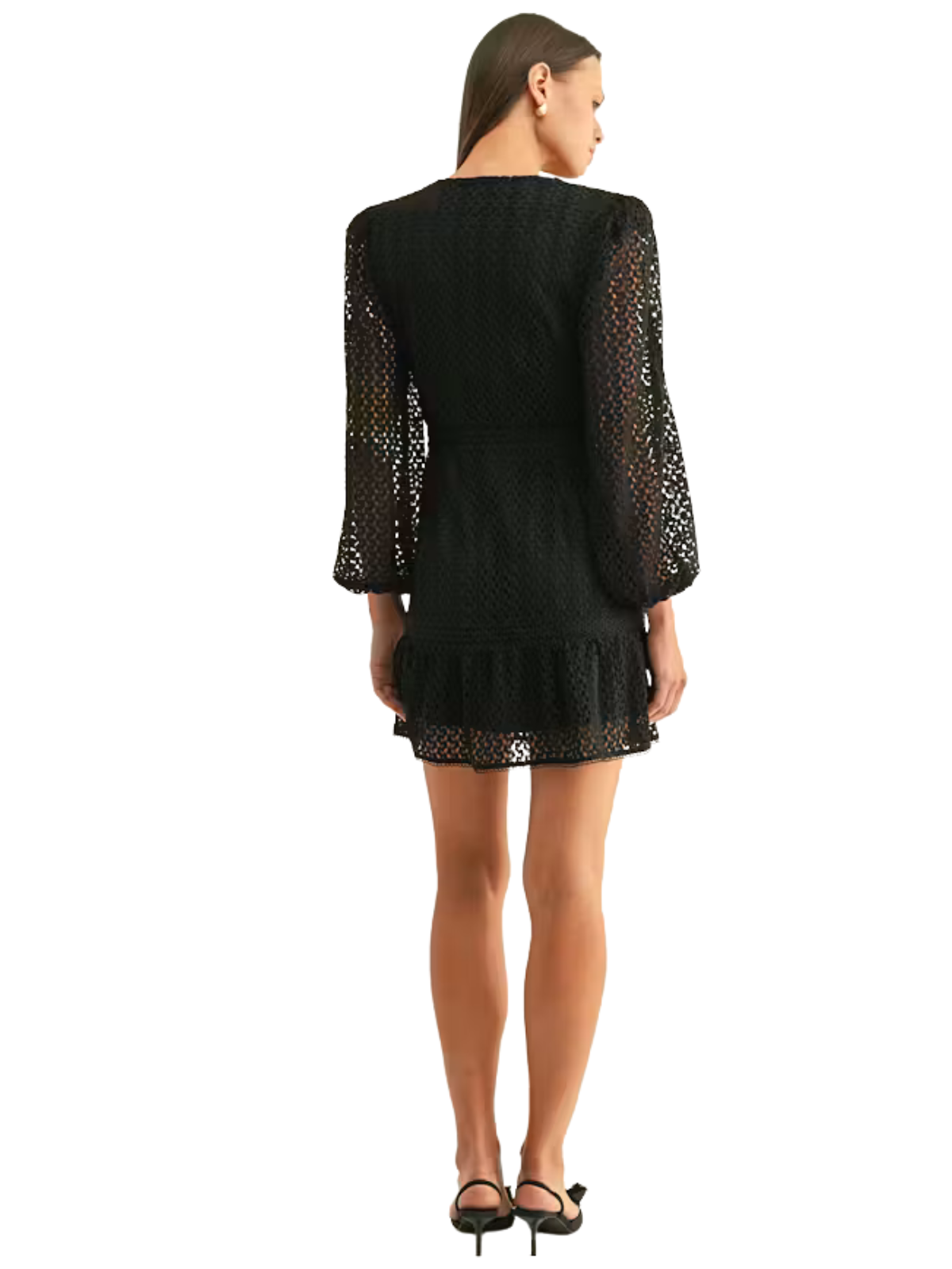 Elsa Lace Inserted Long Sleeves Lace Mini Dress_Adelyn Rae_F2610D7438