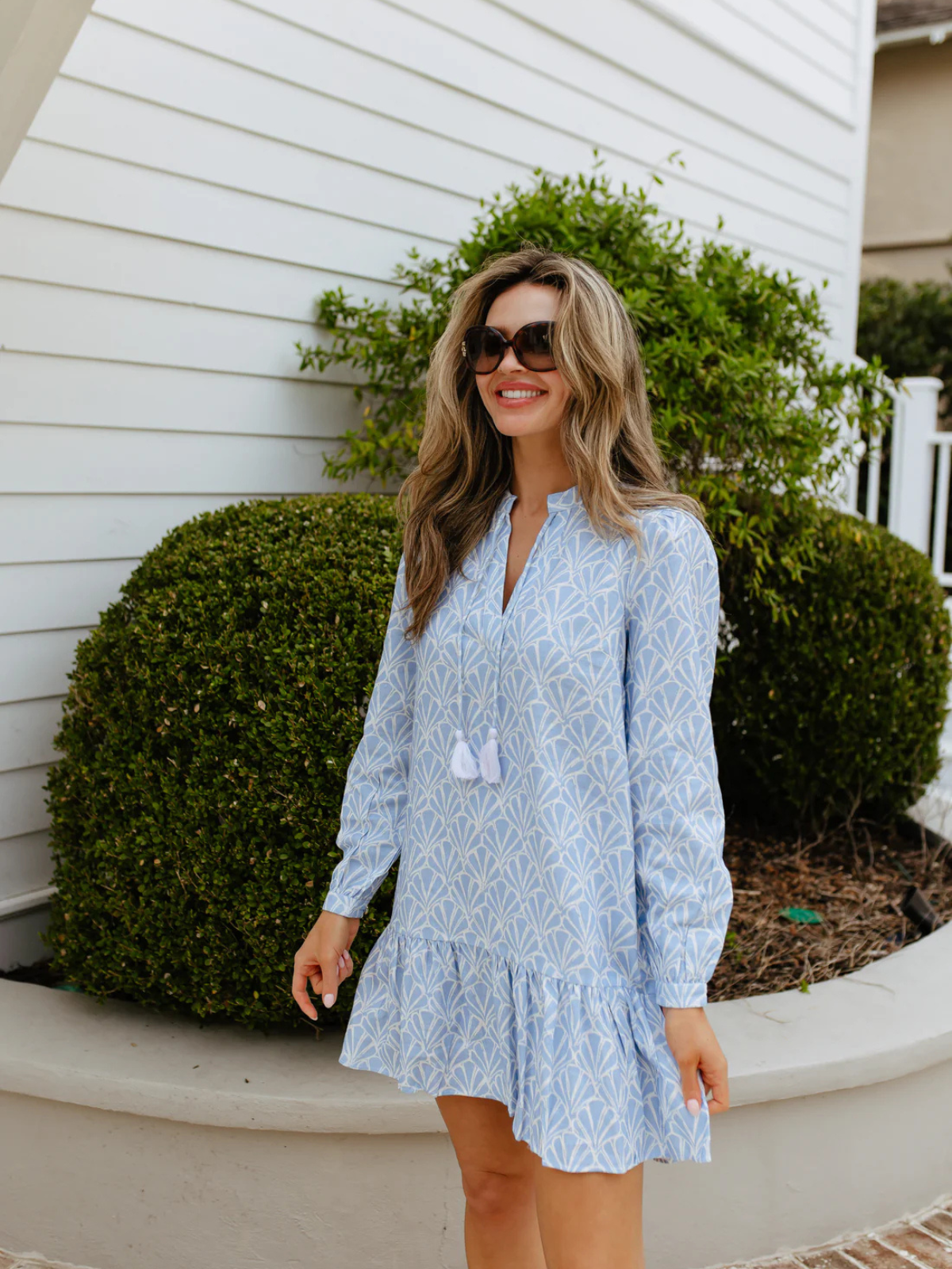 Flutter Hem Dress_Sail to Sable_SP26212-SEASH