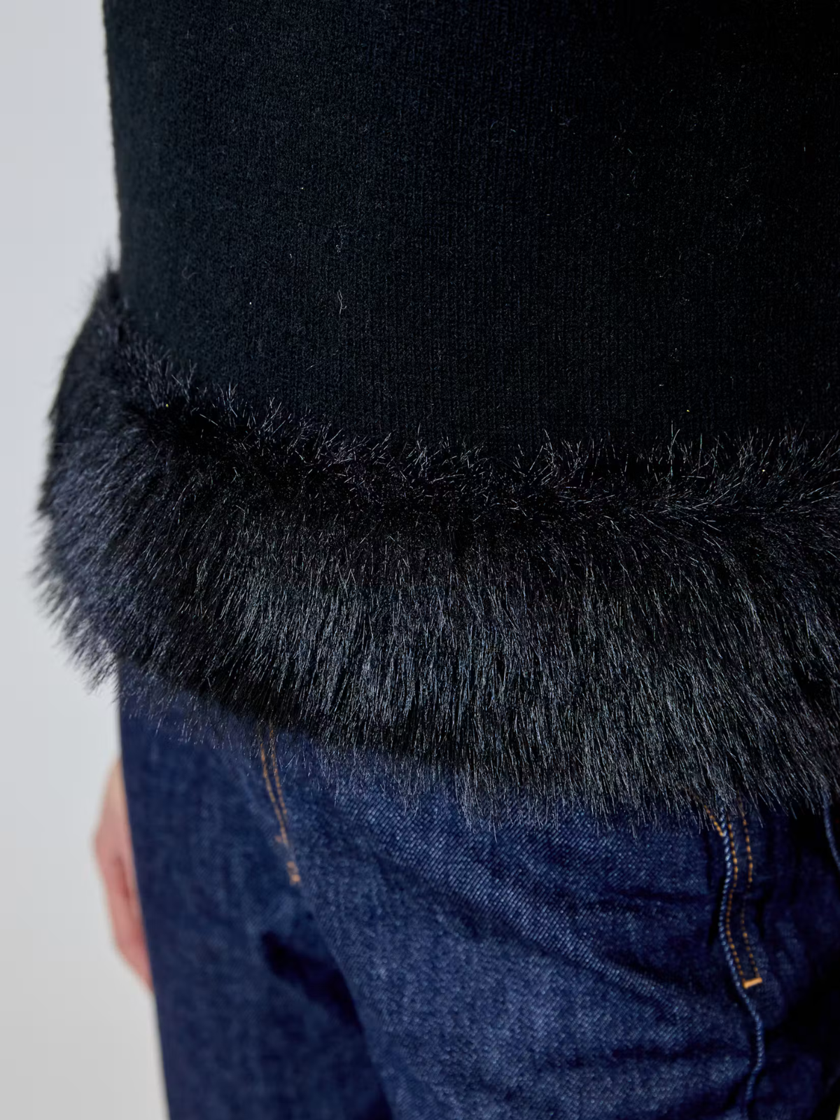 Fur Trim Short Sleeve Sweater - Design History - BXS0512020