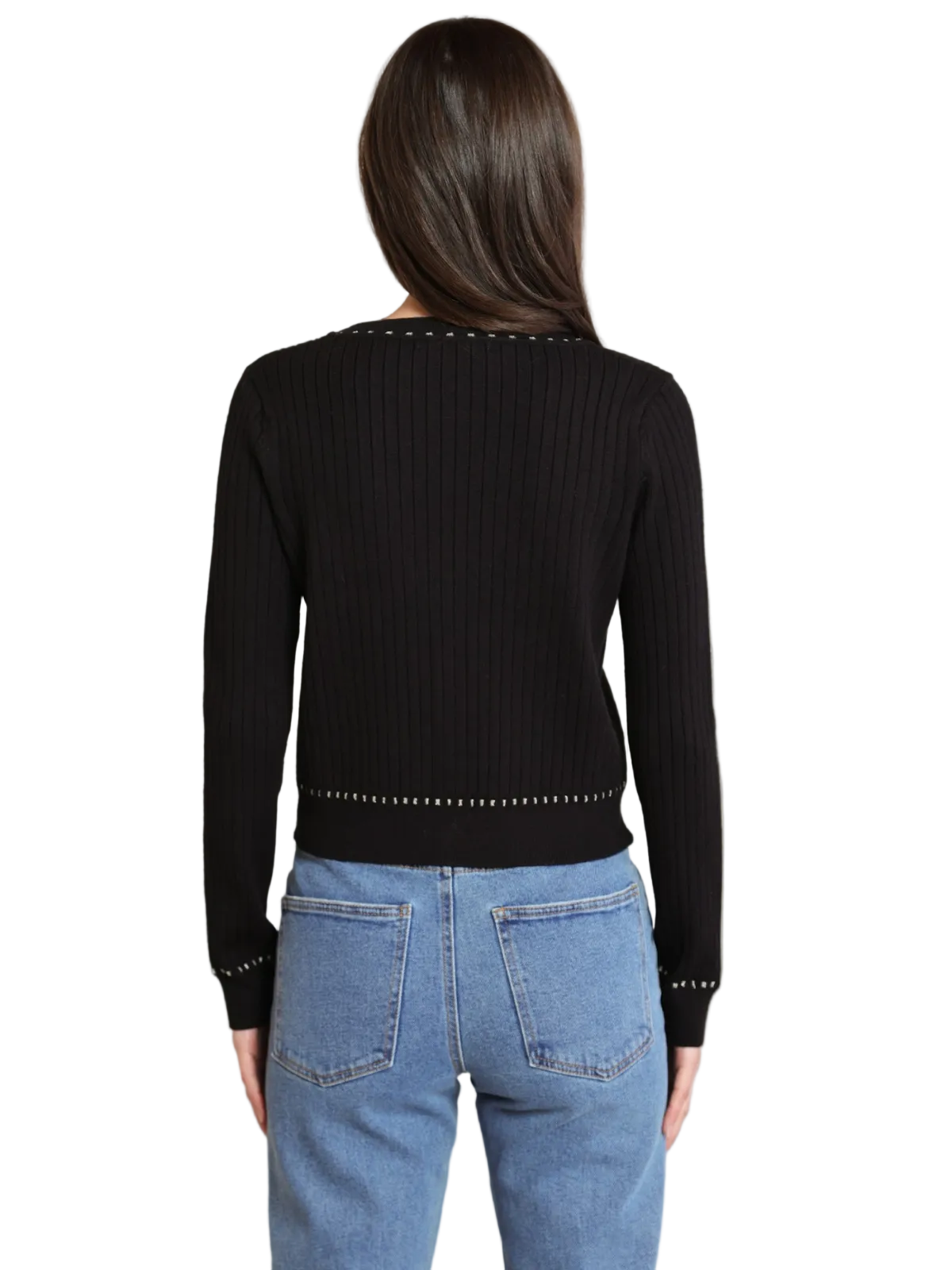 Gold Contrast Cardigan_Dex_2827261