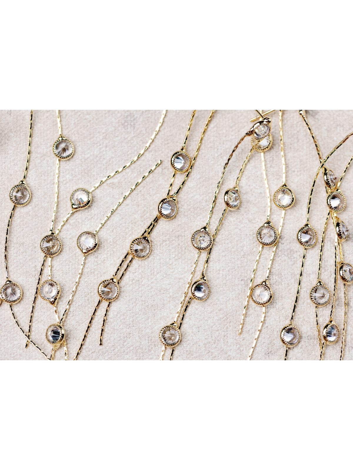 Gold and Crystal Duster Drops Earrings_St Armands Designs of Sarasota_SAD338