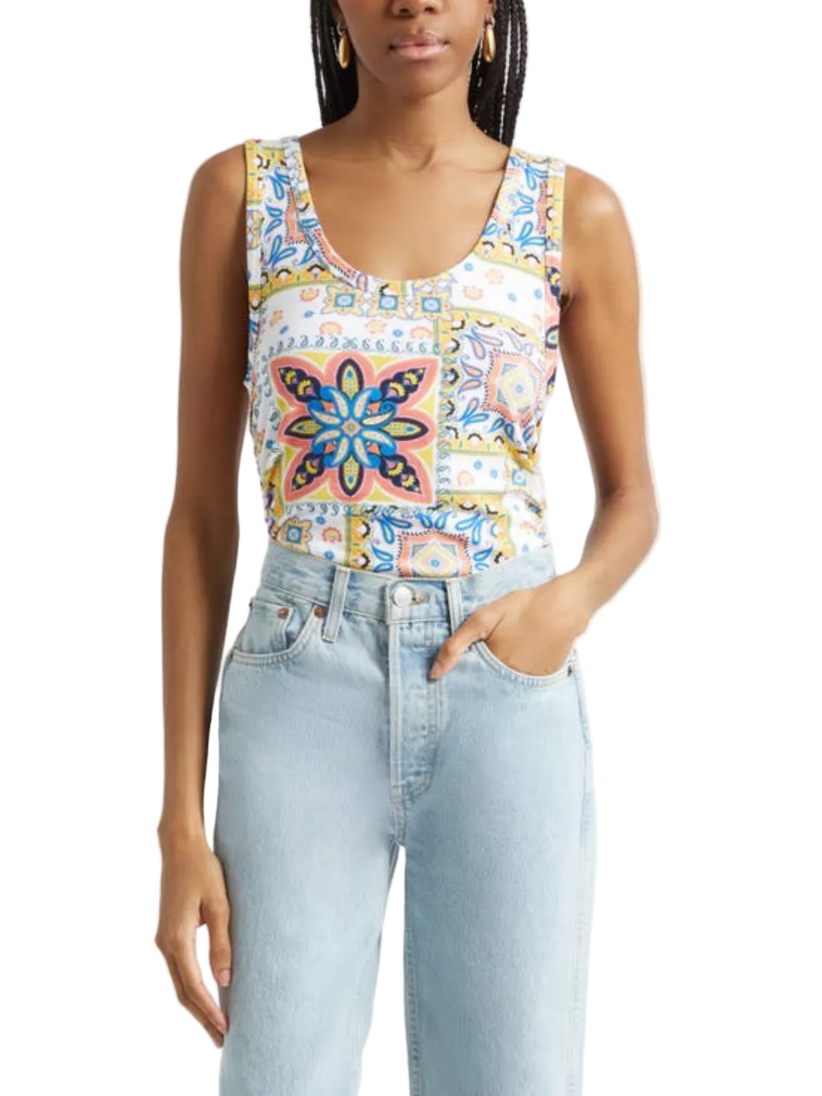 Indie Printed Tank Top_Ramy Brook_A05261010