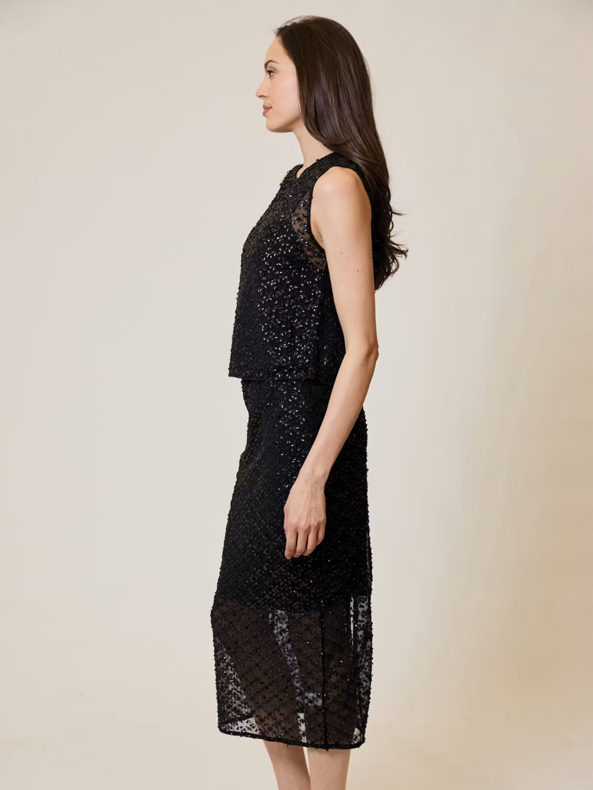 Mesh Sequin Skirt-Design History-OTS0812027