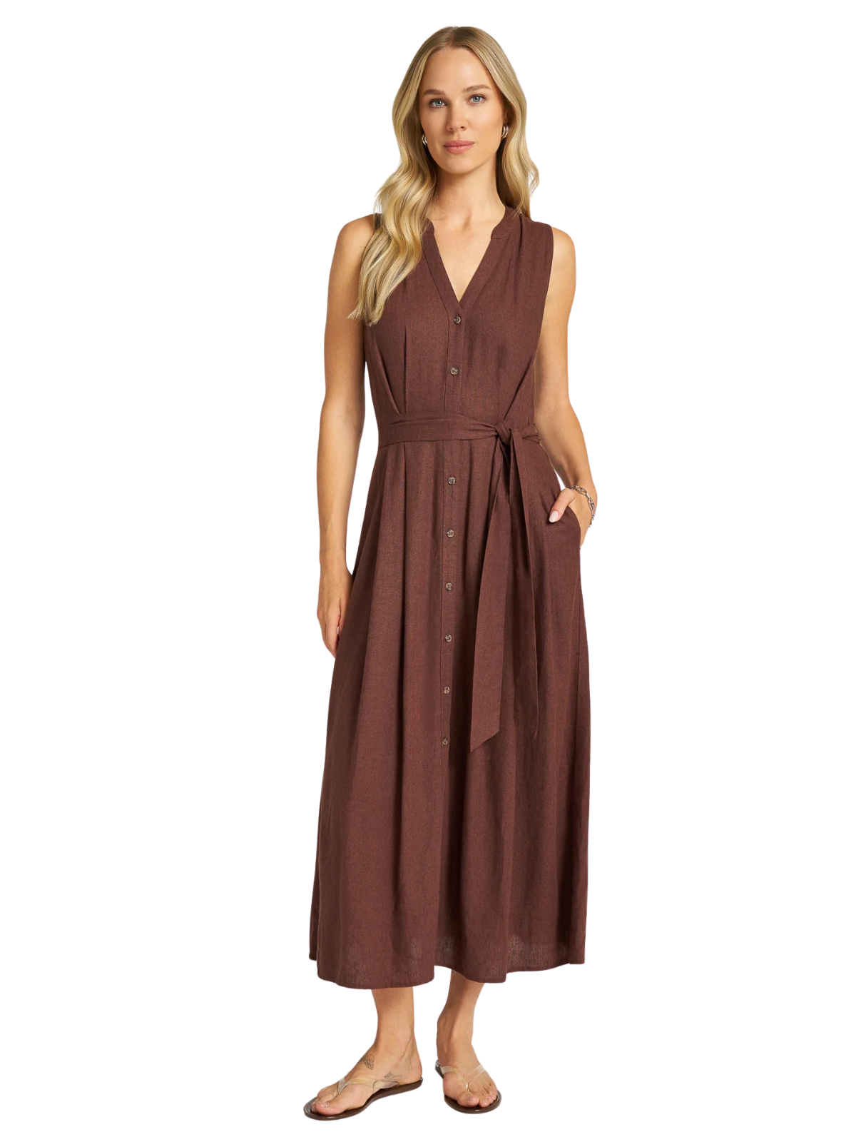 Nivara Sleeveless Midi Dress-MattyM-MD1906837