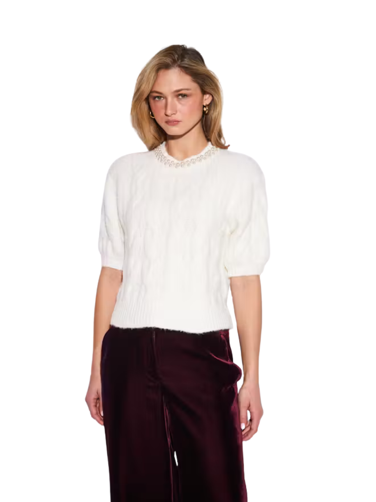 Noelle Short Sleeve Sweater_John + Jenn_F685GS26
