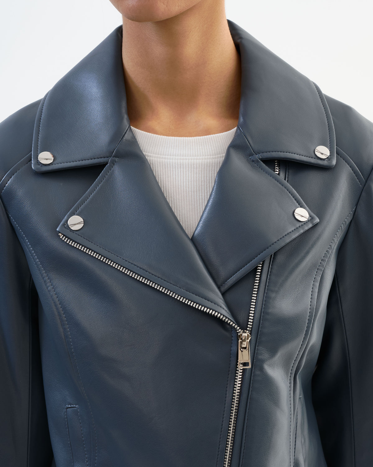 Pascale Faux Leather Moto Jacket
