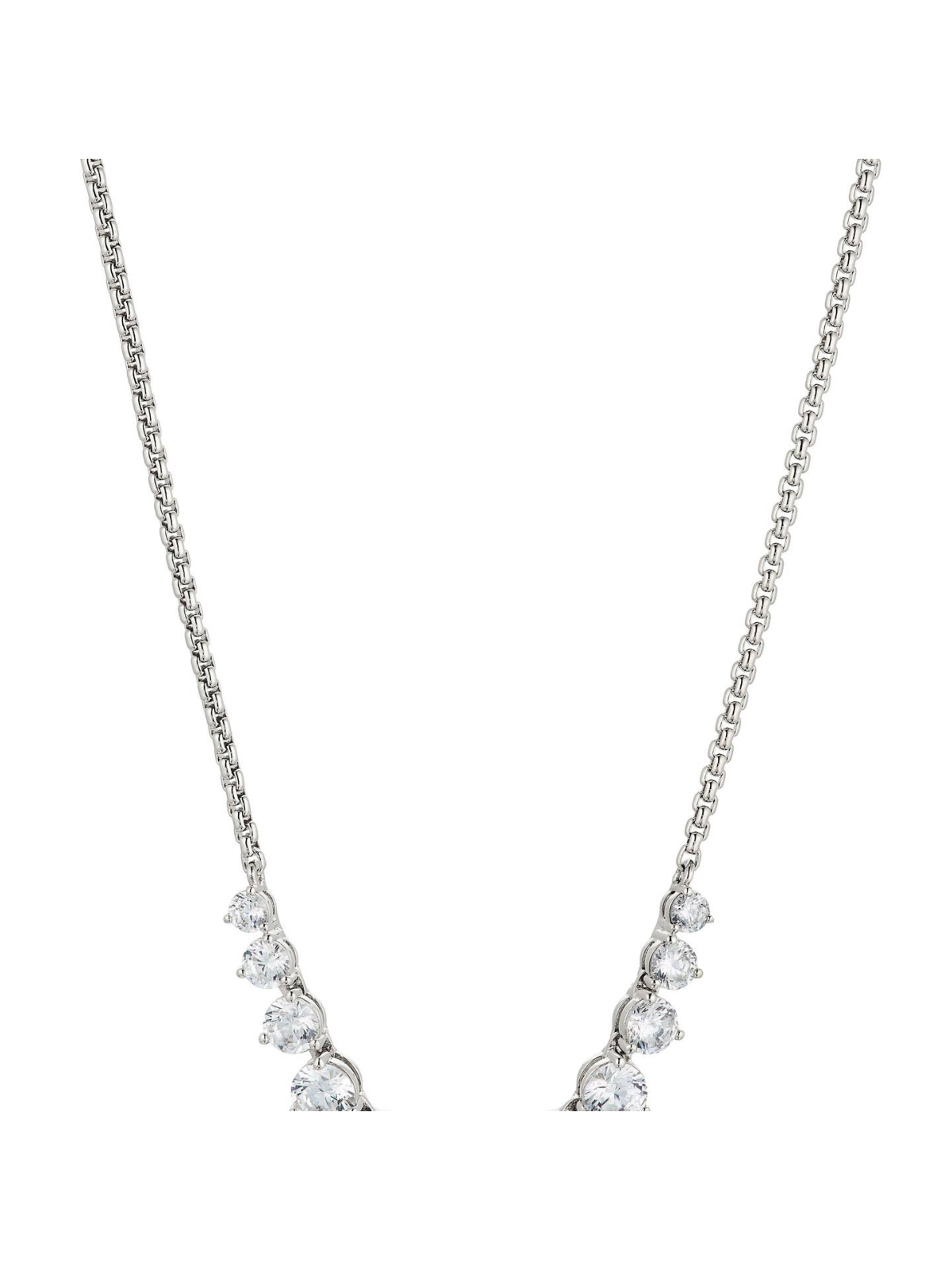 Perfect Tennis Graduated Cz Frontal Necklace_NADRI_AN43211RCZ