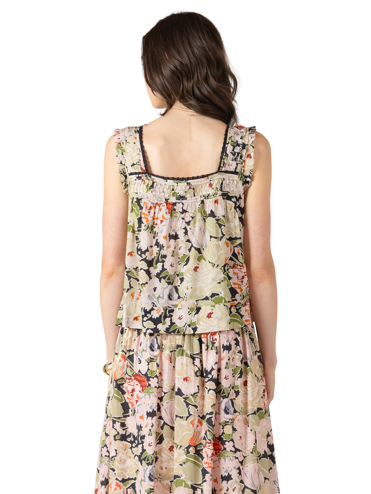 Piintuck Detail Button Front Tank Top_2723718_Dex