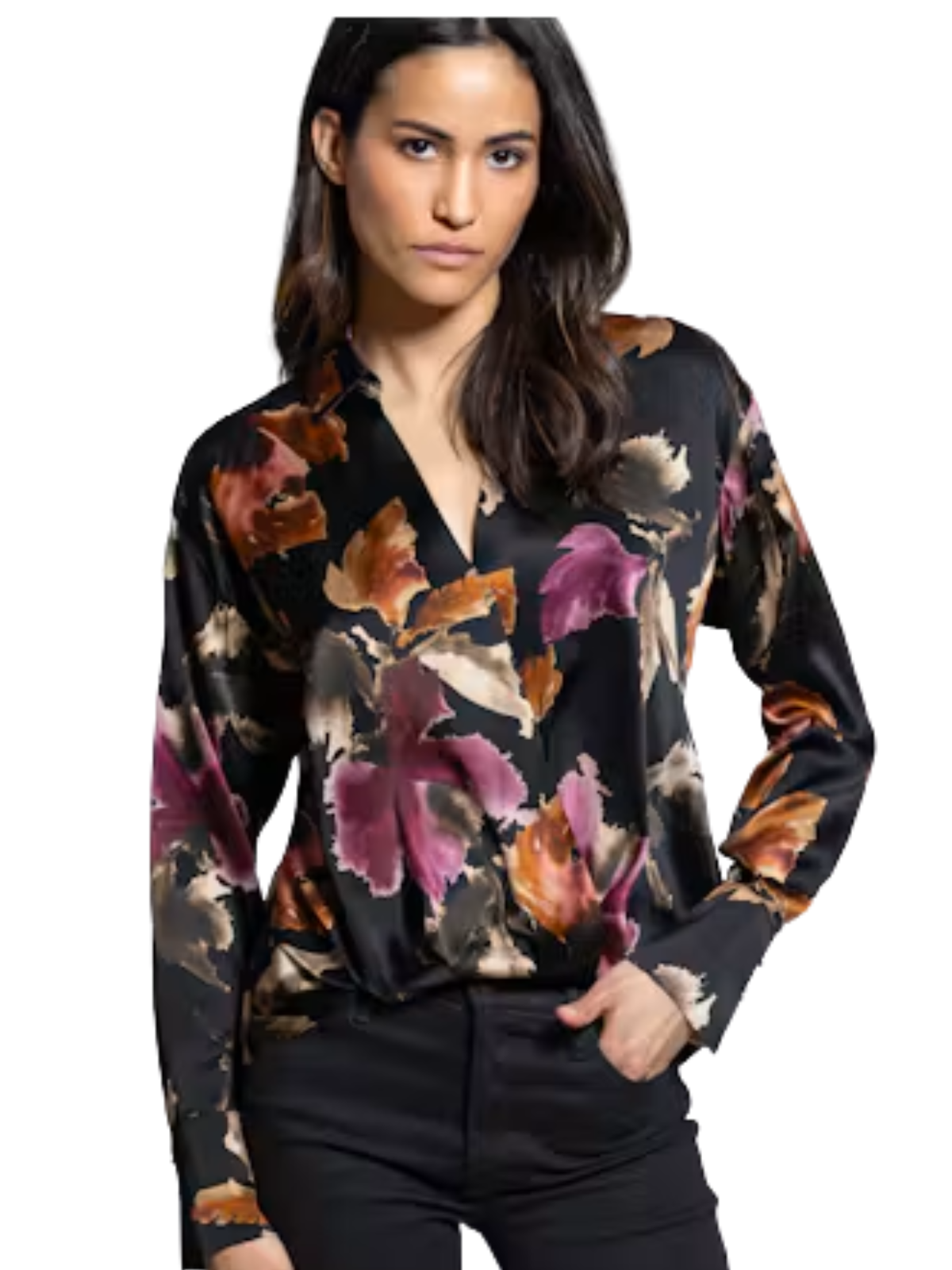 Printed Go Lux Blouse-Go Silk-T2079-FEXP