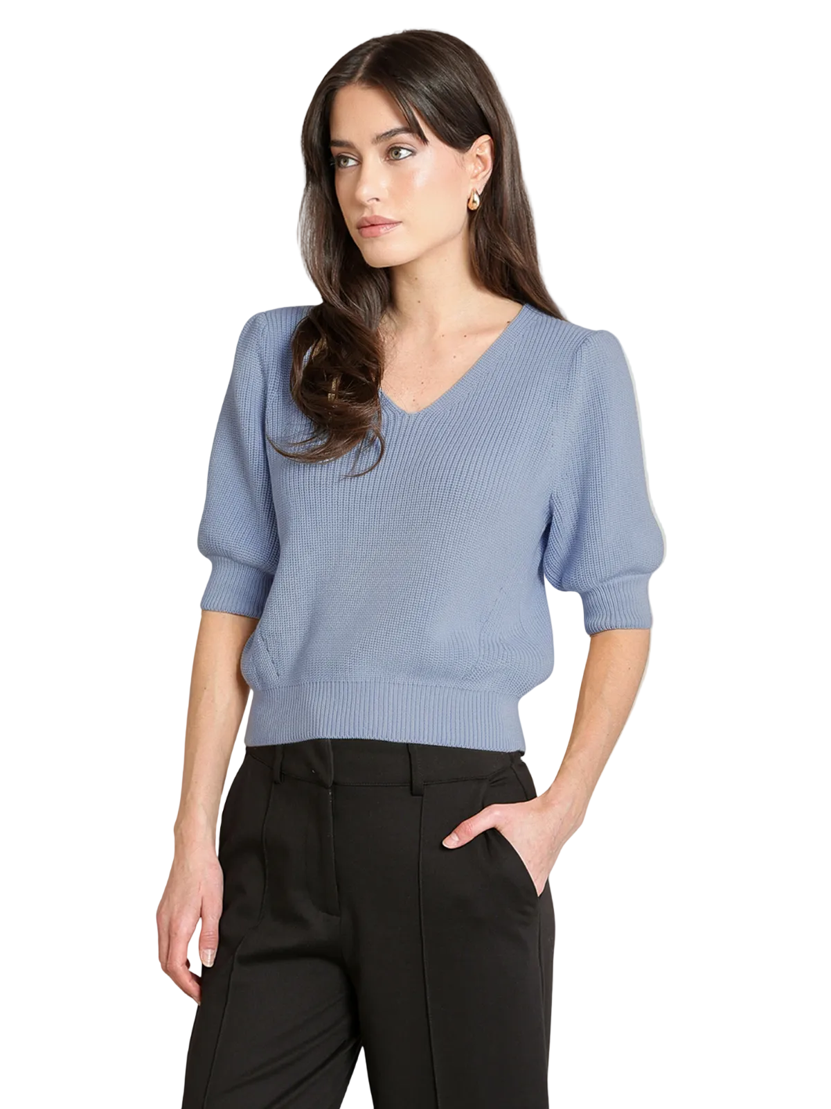 Puffy Sleeve Sweater Top_Dex_2827003-13344
