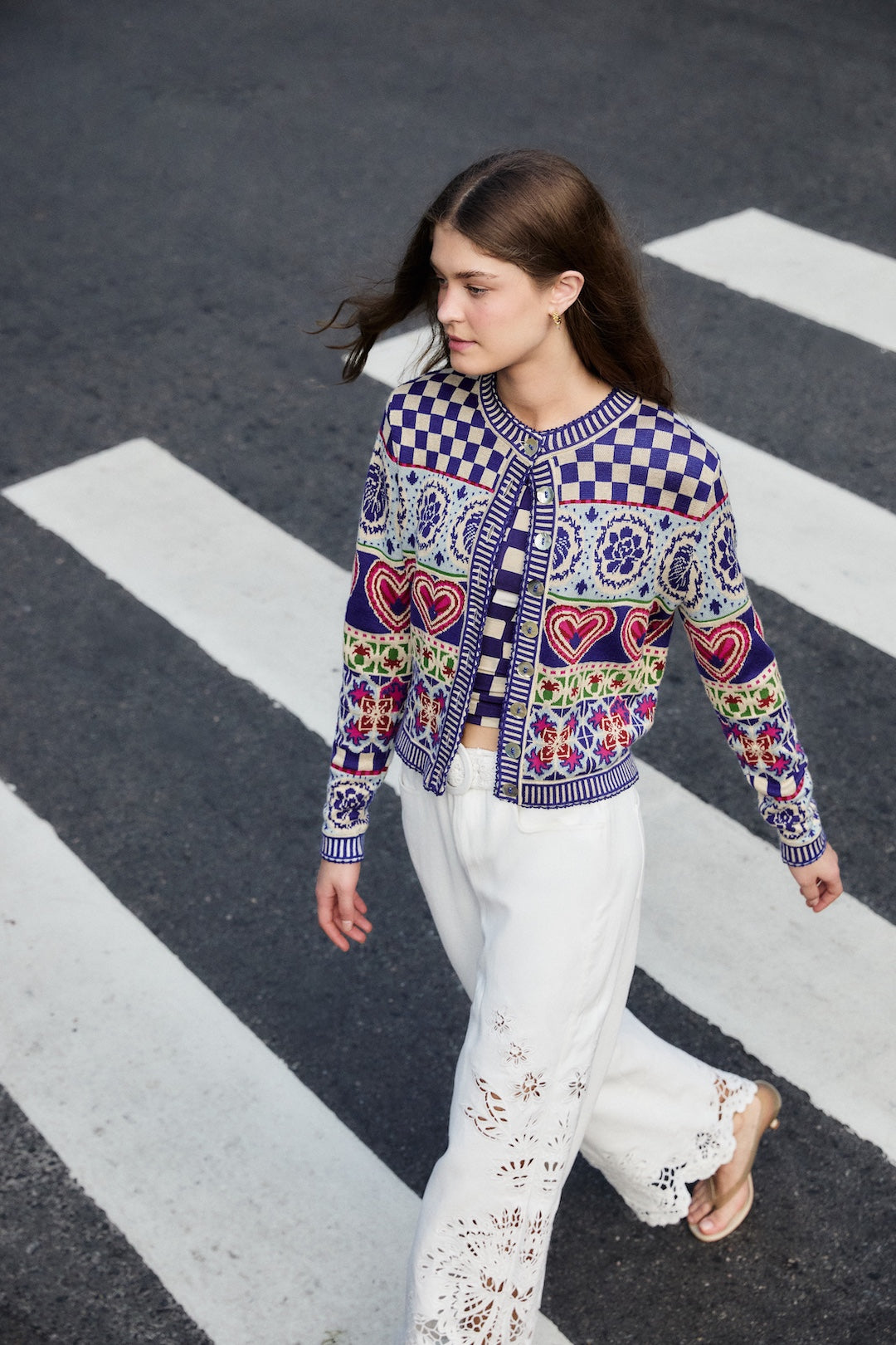 Anika Rainbow Kaleidoscope Cardigan