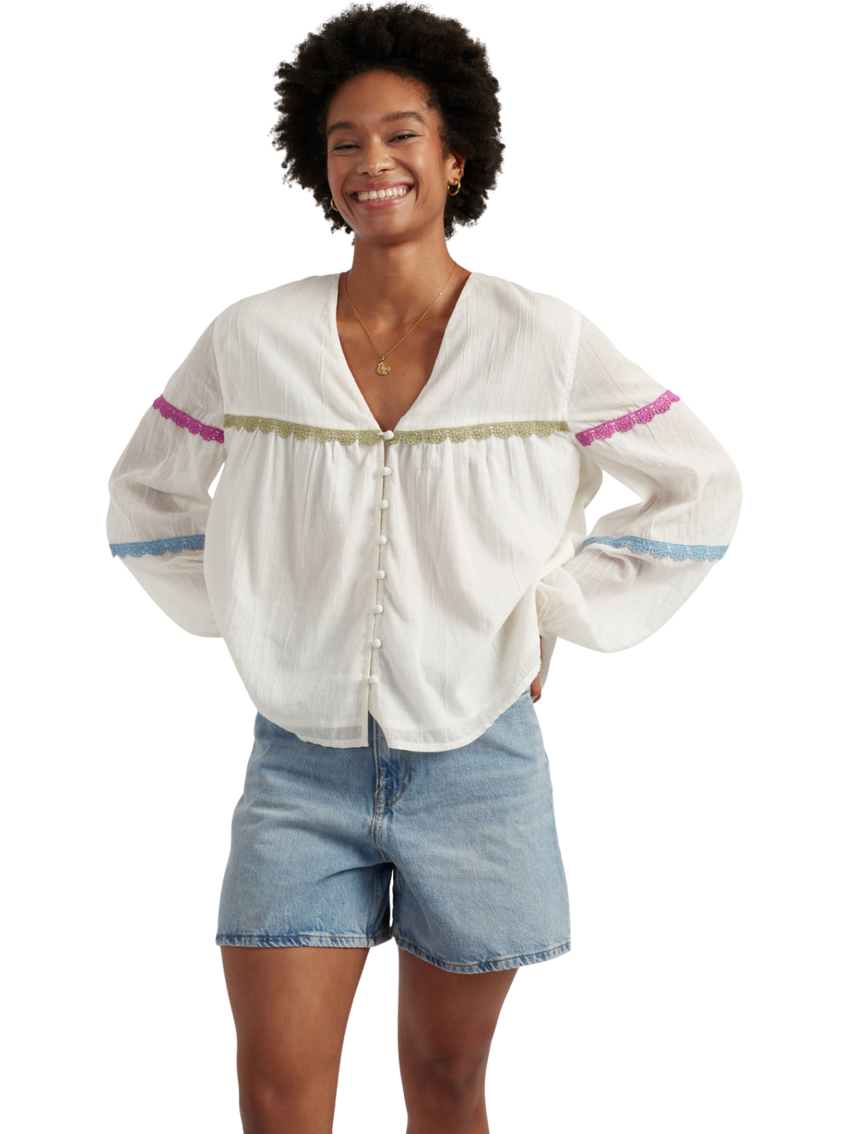 Rainbow Scallop Blouse_Chinti & Parker_TSS2609